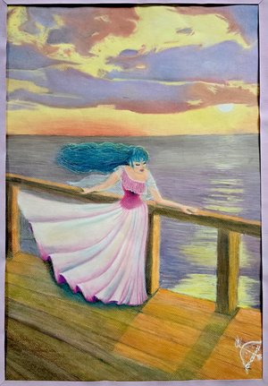 the twilight of a hero in the solitude of the sea by Rommy Barriga Cano