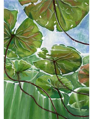 lily pads 7x9 by Clarissa Moore