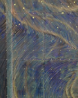 detail: The Moon Is A Thief by linn meyers (2025)