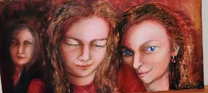 Two Girls with Mother by Nina Straus (2026)