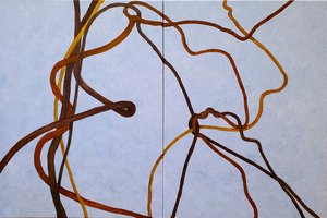 DISTINGUISHED_60 X 40_ACRYLIC by Robin O Coffman