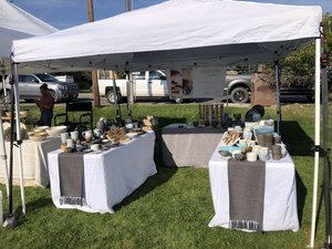 Booth set up by Charlotte Danreuther