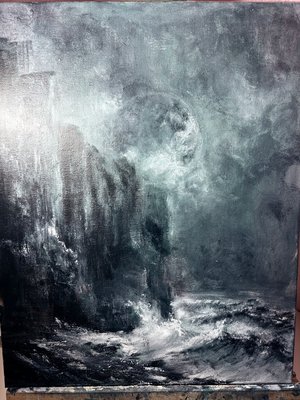 The Moon Meets the Cliff by Katherine Yin
