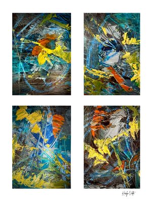 Orange, Turquoise, and Yellow Series by Karalyn Violeta (2026)