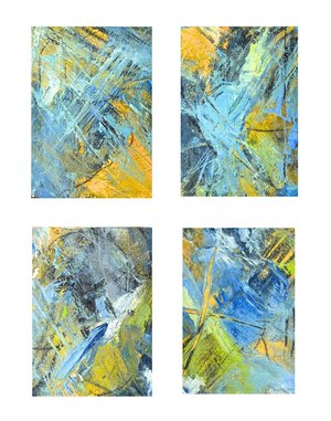 Cyan Yellow and Green (2026) by Karalyn Violeta (3036)