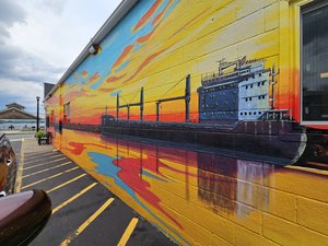 Sunset ships by Kelly Curry "Murals" (2025)