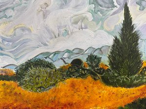 Cypress in the style of van Gogh by Therisia "Trish" Hall (2024)