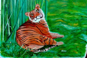 Tiger-Acrylic2 by NAGESH H Rao (2019)