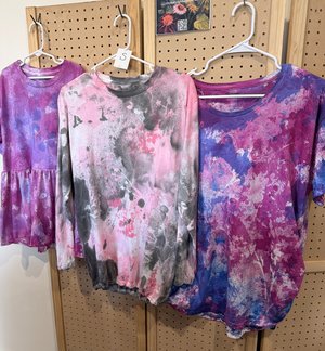 Hand painted women shirt  by Sylvia Ryder
