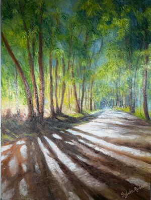 Sunny day on dirt road  by Sylvia Ryder