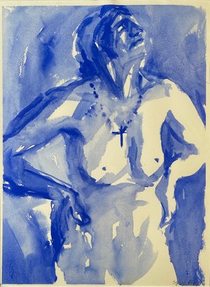 Women wearing cross by Sylvia Ryder