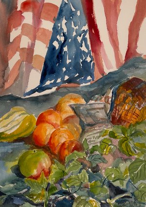 Fruits and flag  by Sylvia Ryder