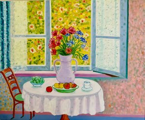 Pink Room Garden View by Hugh Rogovy (2024)