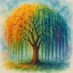 Colorful Weeping Willow by Lea Nichols (2026)