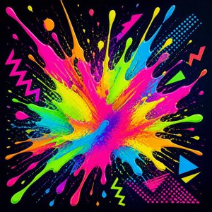 Neon Splash Pop Explosion by Lea Nichols