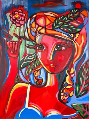 Lady with Flower #2 by Dama Mora (2024)