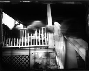 Porch view with Pinhole, paper negative reversal by Harold Copp (2026)