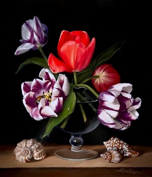 Tulips with Shells by Amina Bradley (2025)
