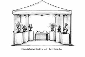 HCA   Art Festival 2026   John Consedine Illustration of booth by John Consedine