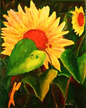 Sunflowers and Bees by Steve Shear (2022)