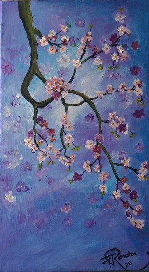 Cherry Blossoms Against Blue Sky by Nirendra Kumar (2026)