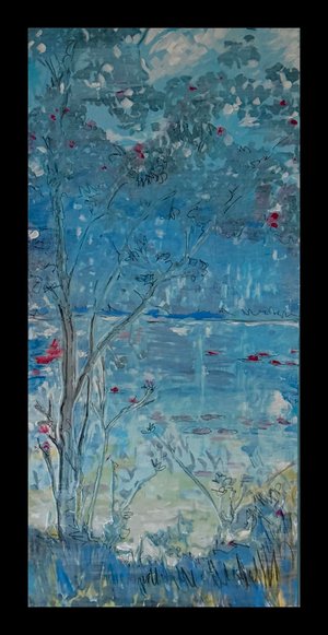 Blue Sky, Blue Reflection, Blue Water23x48SteveRuth2025 by Steve Ruth (2025)