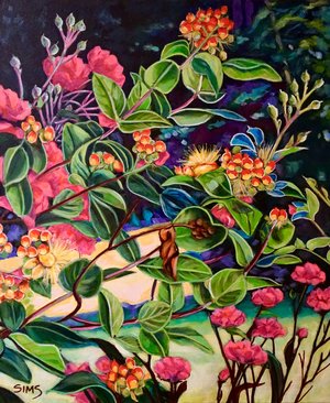 Roses with Visitors by Carol Sims (2026)