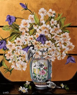 Blossoms and Chickadees by Carol Sims (2025)
