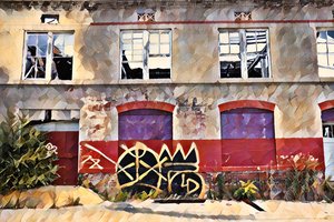 Graffiti Warehouse by Linda Smith (2023)