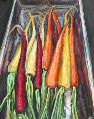Rainbow Carrots  by Sharon Baines