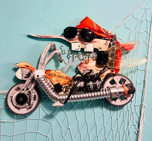 Prince on a motorcycle by Yemil Mejias