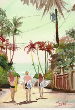 SANDRA Surf California PRINT ONLY by Sandra Stone