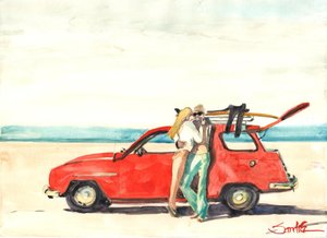 Surf Love PRINT ONLY by Sandra Stone