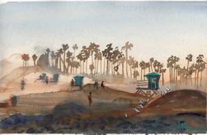 Lifeguard Shacks by Sandra Stone
