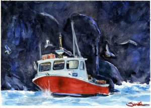 Channel Islands Fisher by Sandra Stone