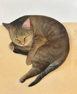 Sleeping cat by Maryia Payanena (2025)