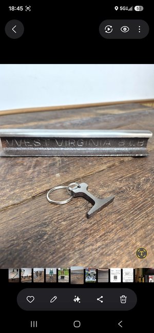 Coal mining rail keychain  by Joey Kerns (2025)