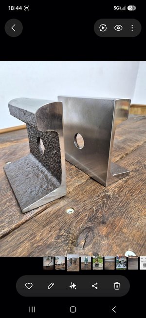 Railroad track bookends  by Joey Kerns (2025)