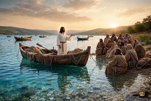 The Boat Pulpit - Jesus Teaches The Multitude From The Boat by Cindy H Nene (2026)