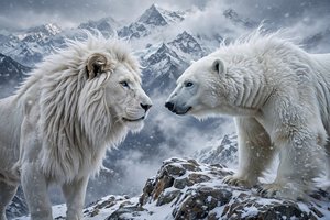 Guardian of the Wild - Majestic Wolf Protector by Cindy H Nene