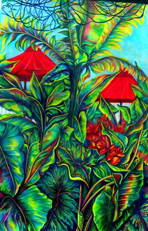 Red OC White's Tropical Print by Martha Greiner (2011)