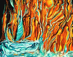Woman: Hard as Store, Soft as Water Print by Martha Greiner (2015)