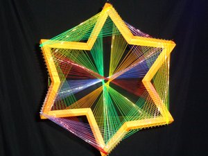 Natural Multi Colored String Wishing Star by Debbie Gulley (2023)