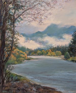 Mist on the Skykomish River by Janet Hamilton