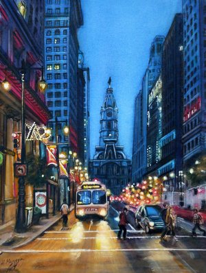 Henrieta Maneva Philadelphia at Dusk II by Henrieta Maneva (2021)