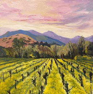 Mustard Fields In Napa by Ellen LaVaccare