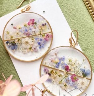 Romantic floral earrings by Larisa Zimin