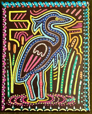 Mola Great Blue Heron by Anne Graca (2022)