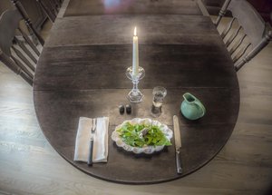 SPRING SUPPER: DANDELION AND MOREL by Don Gauger