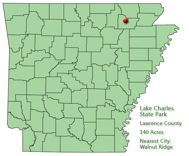 Lake Charles Arkansas Map Yylake Charles State Park - Encyclopedia Of Arkansas